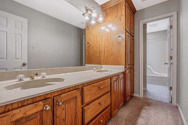 bathroom with vanity