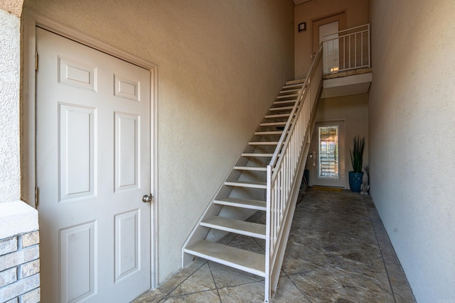 view of stairway