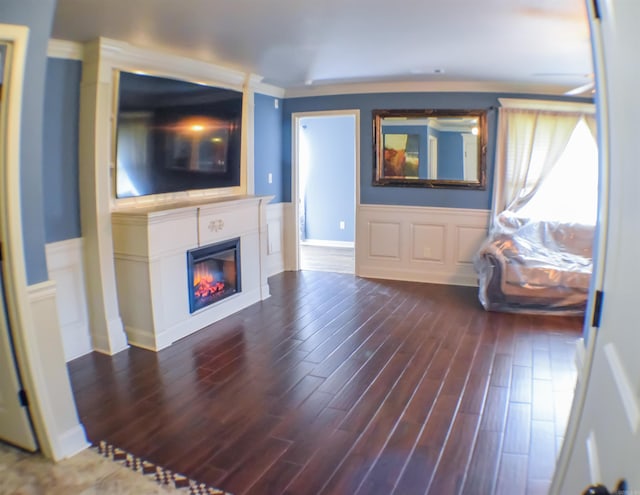 living room featuring hardwood / wood-style flooring