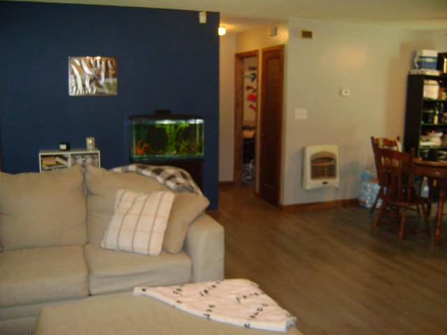 living room featuring hardwood / wood-style flooring