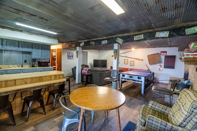 interior space featuring wood-type flooring