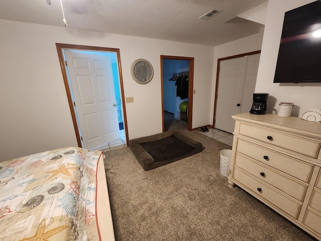 bedroom featuring carpet flooring