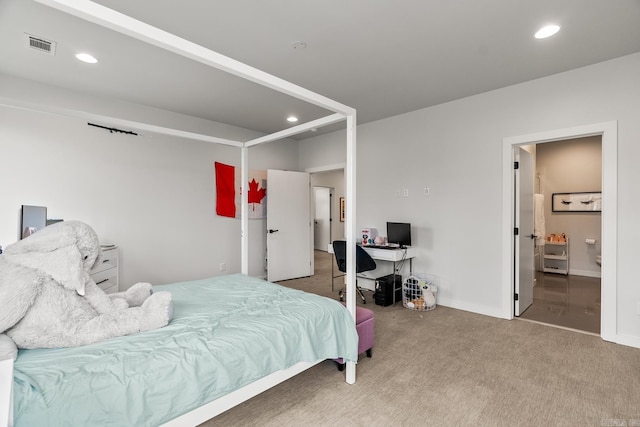 view of carpeted bedroom