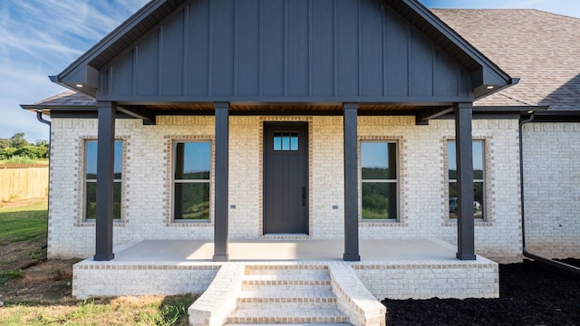 exterior space featuring a porch