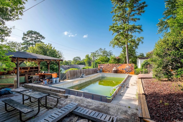 view of pool featuring a fenced in pool and a fenced backyard