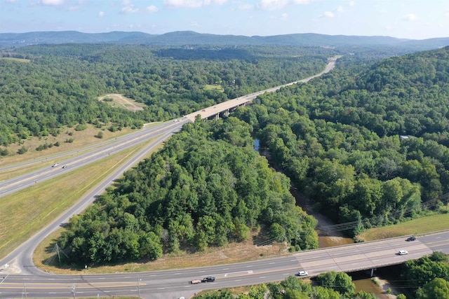 aerial view featuring a mountain view