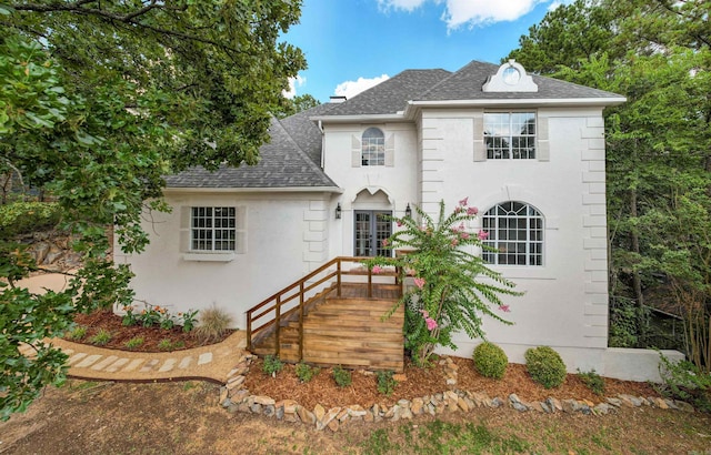 view of front of property featuring french doors