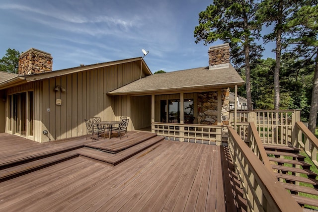 view of wooden terrace