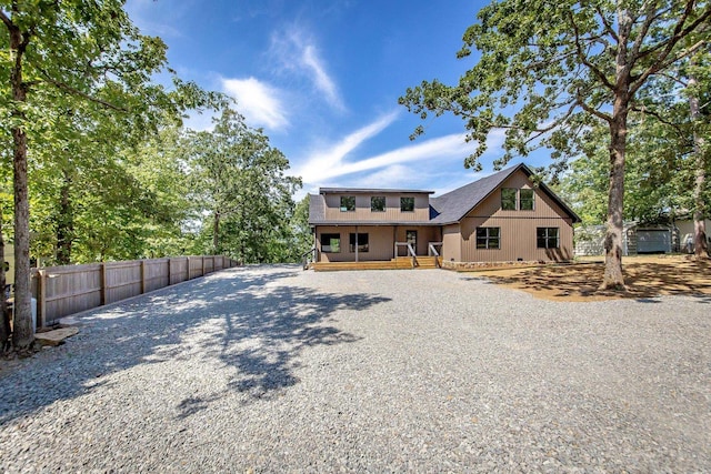 view of front of home with a porch