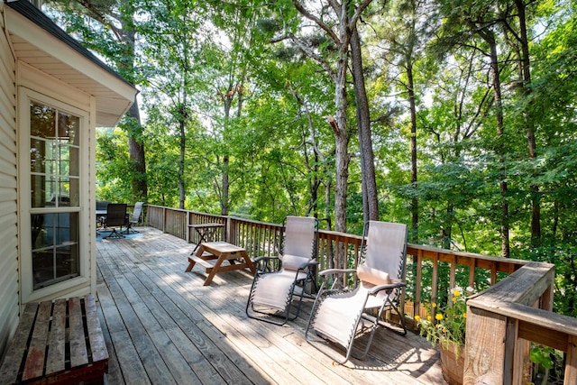 view of wooden deck