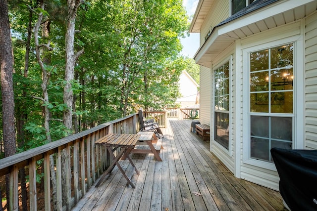 view of wooden deck