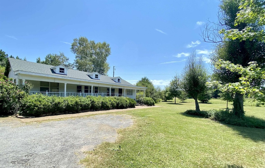 exterior space featuring covered porch