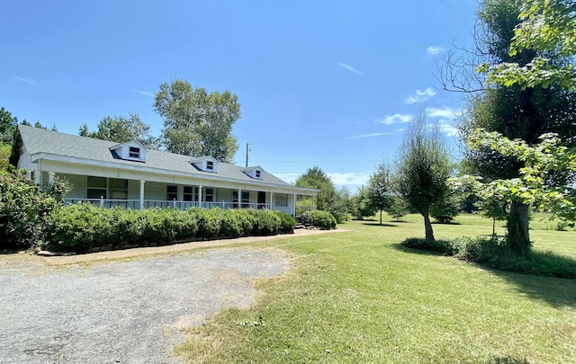 exterior space featuring covered porch