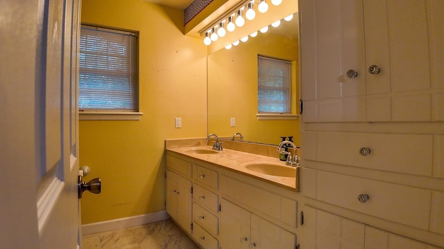 bathroom with vanity