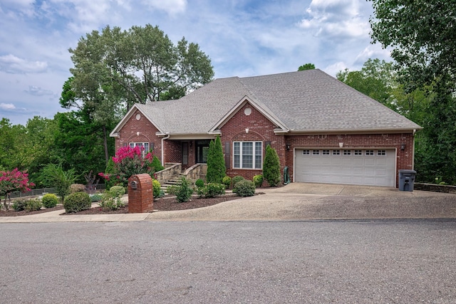 view of front facade featuring a garage