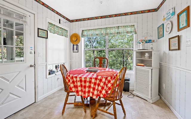 view of dining area