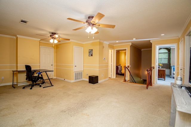 373 S Brandon, Fordyce, AR 71742 - office area with carpet flooring, visible vents, and baseboards