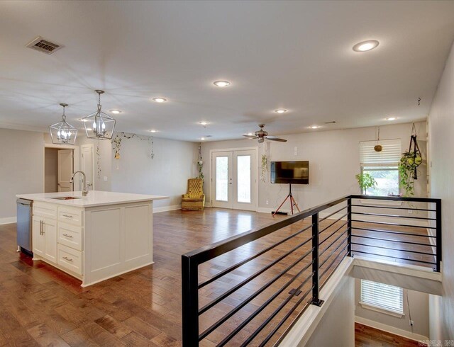 single story home featuring a front yard and a garage