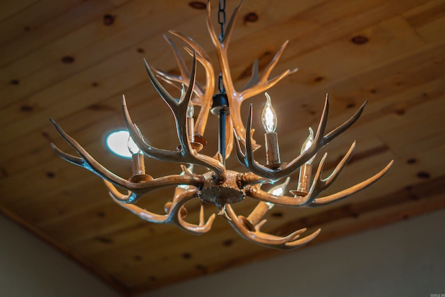 room details featuring wood ceiling