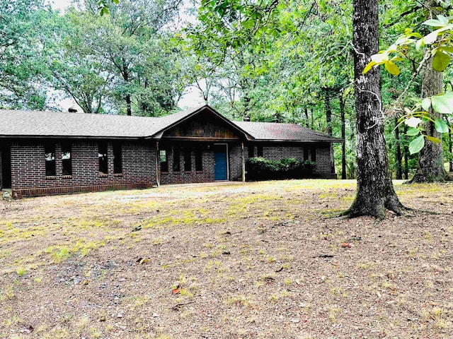 view of single story home