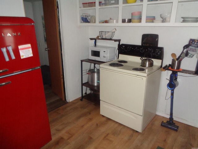 interior space featuring wood-type flooring