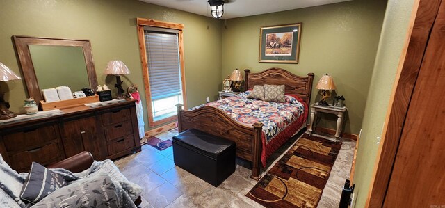 view of tiled bedroom