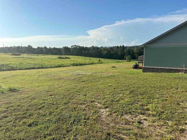 view of yard featuring a rural view