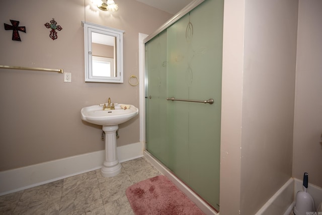 bathroom featuring tile patterned flooring