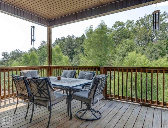 wooden deck with an outdoor hangout area