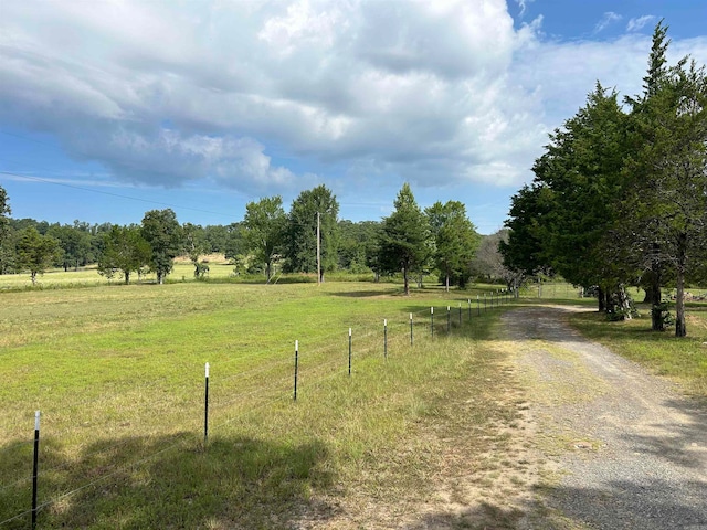 view of street featuring a rural view