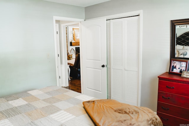 bedroom featuring a closet