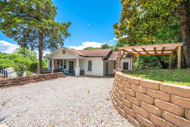 view of front of home with a porch