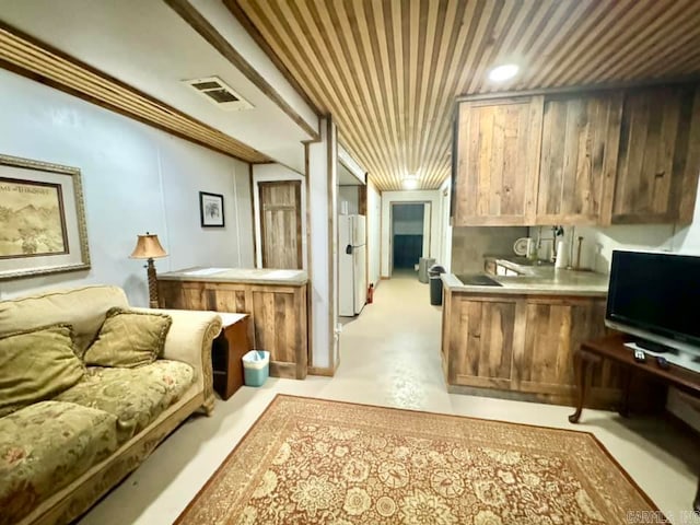 1499 Sutterfield Rd, Fox, AR 72051 - living room featuring concrete floors