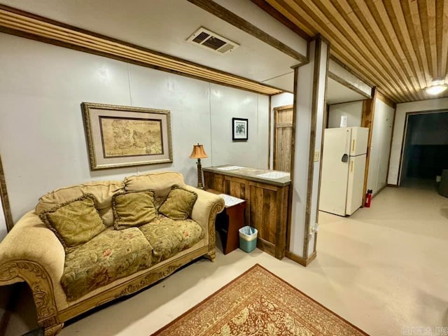 1499 Sutterfield Rd, Fox, AR 72051 - sitting room with concrete flooring