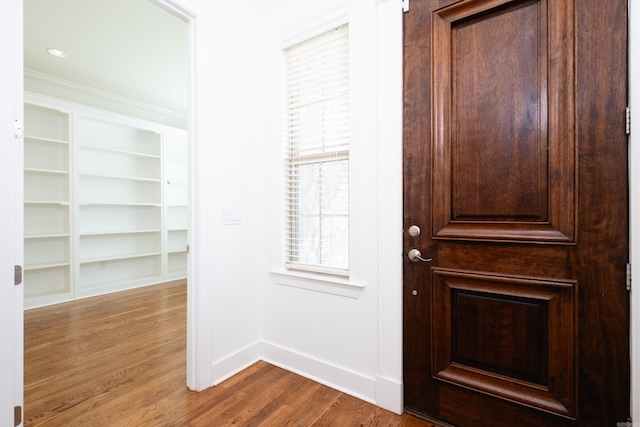 foyer featuring hardwood / wood-style flooring