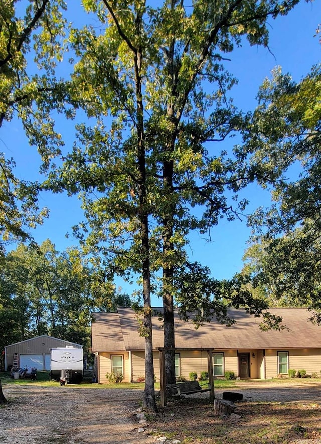 ranch-style home with a garage