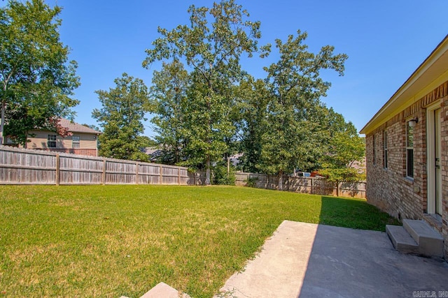 view of yard featuring a patio area