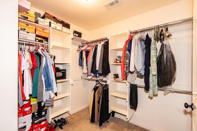 1107 Fox Chase Dr, Bryant, AR 72022 - walk in closet featuring visible vents and carpet flooring