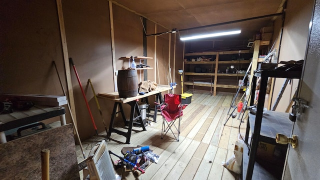 interior space featuring light wood-type flooring