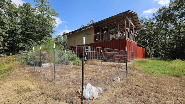 exterior space with fence