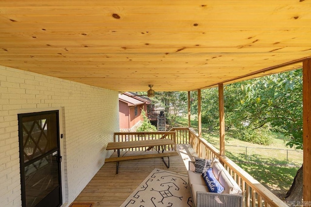 view of wooden terrace