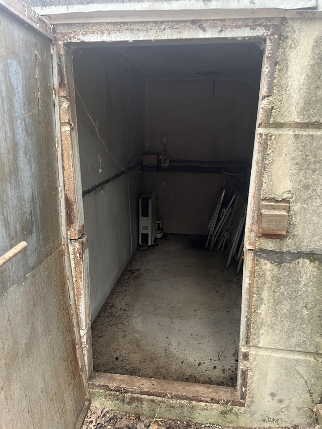 interior space featuring water heater