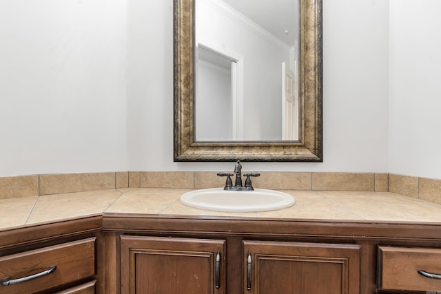 1312 Stone Creek Ln, Jonesboro, AR 72401 - bathroom with crown molding and vanity