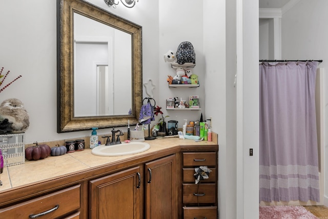 1312 Stone Creek Ln, Jonesboro, AR 72401 - bathroom with a shower with curtain and vanity