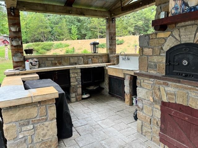 view of patio with a gazebo