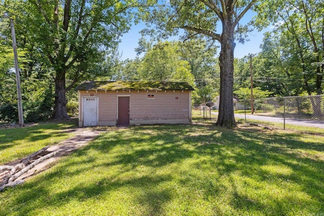 exterior space with an outdoor structure