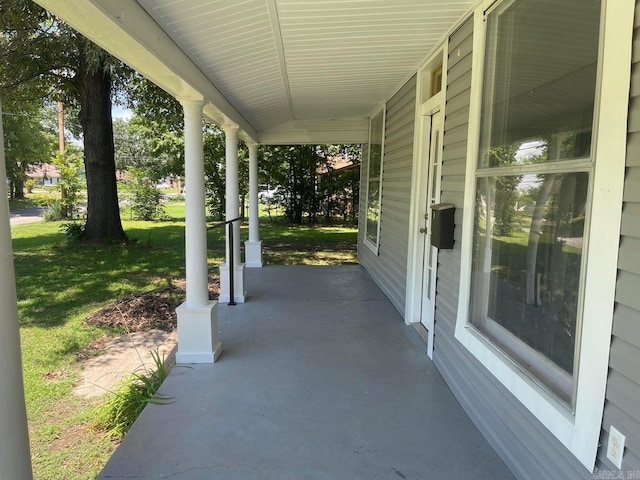 view of patio / terrace with a porch