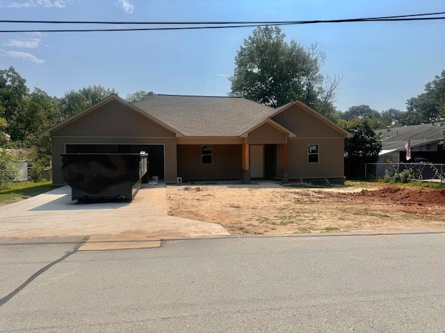 view of front of home featuring a garage