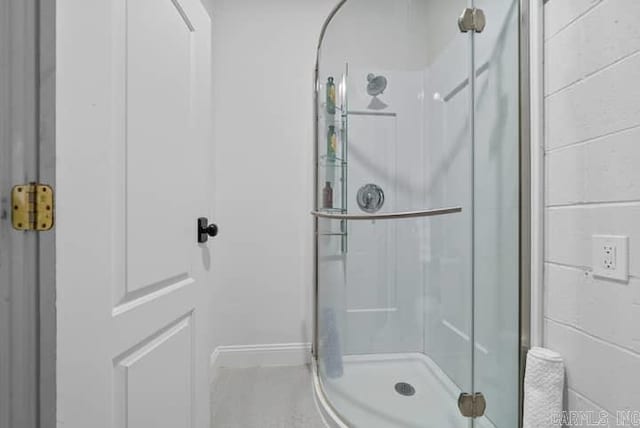 bathroom with walk in shower