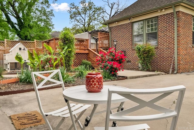 view of patio / terrace with a pergola